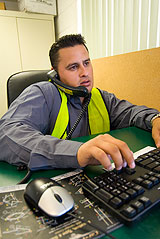 Helping a customer on the phone